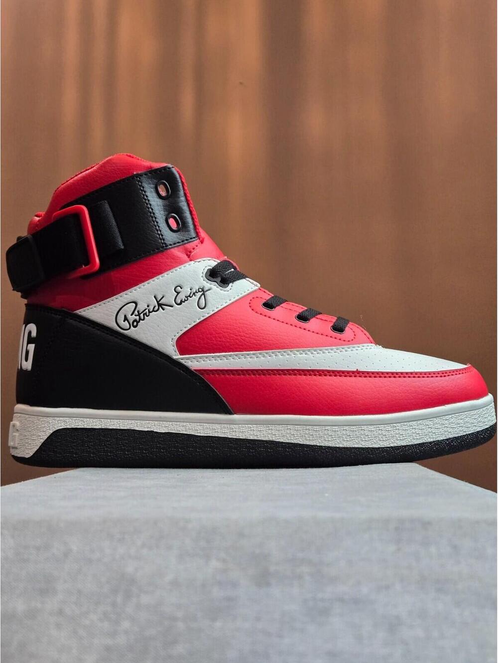 Patrick Ewing 33 Orion Strap Rebound BRED Black Red 1RBE003-633 Size 11M